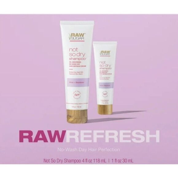 RAW SUGAR - NWT Raw Refresh "Not-So-Dry" Shampoo Gift Set (1-4 oz + 1-1 oz) - Picture 2 of 10